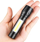 Portable Mini LED Flashlight XPE COB Flashlight with 3 Modes Rechargeable-TI00777-Veeddydropshipping
